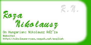 roza nikolausz business card